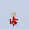 Ciondolo Trinacria argento 925% e smalto rosso  Art.608213
