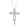 White gold 750% cross pendant and diamonds Art.CC1570