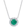 230330 gioielleria palermo Gold and diamond emerald pendant item code 230330