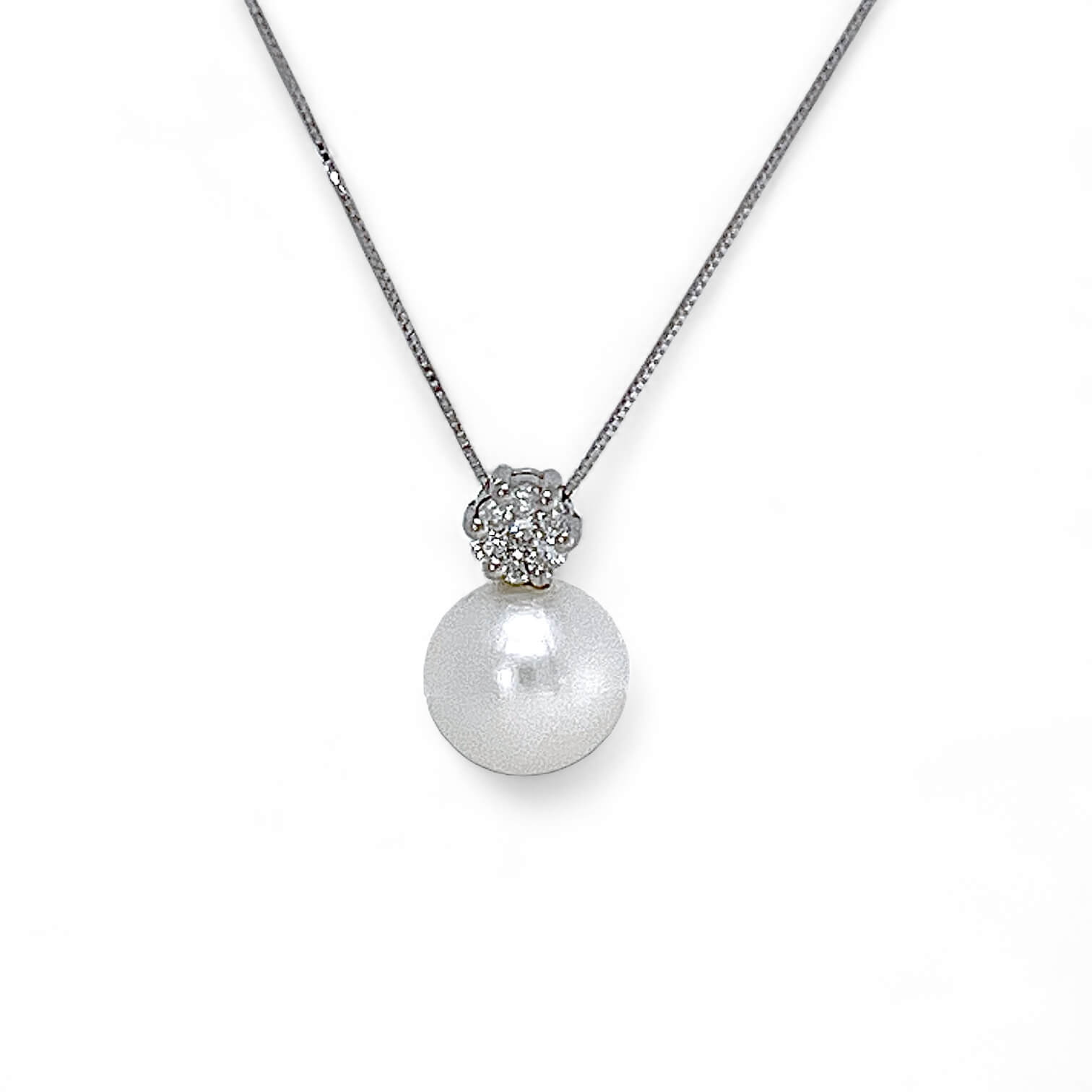 Girocollo perla diamanti e oro art. CDP100CIP