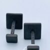 Gemelli in titanio e diamanti  Art.98WBGEM
