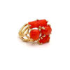 Ring with 925% silver coral Art. ANCORARG4