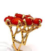Ring with 925% silver coral Art. ANNCORARG5