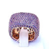 Anello fascia quadrata argento 925% cristalli Art.622525VIO