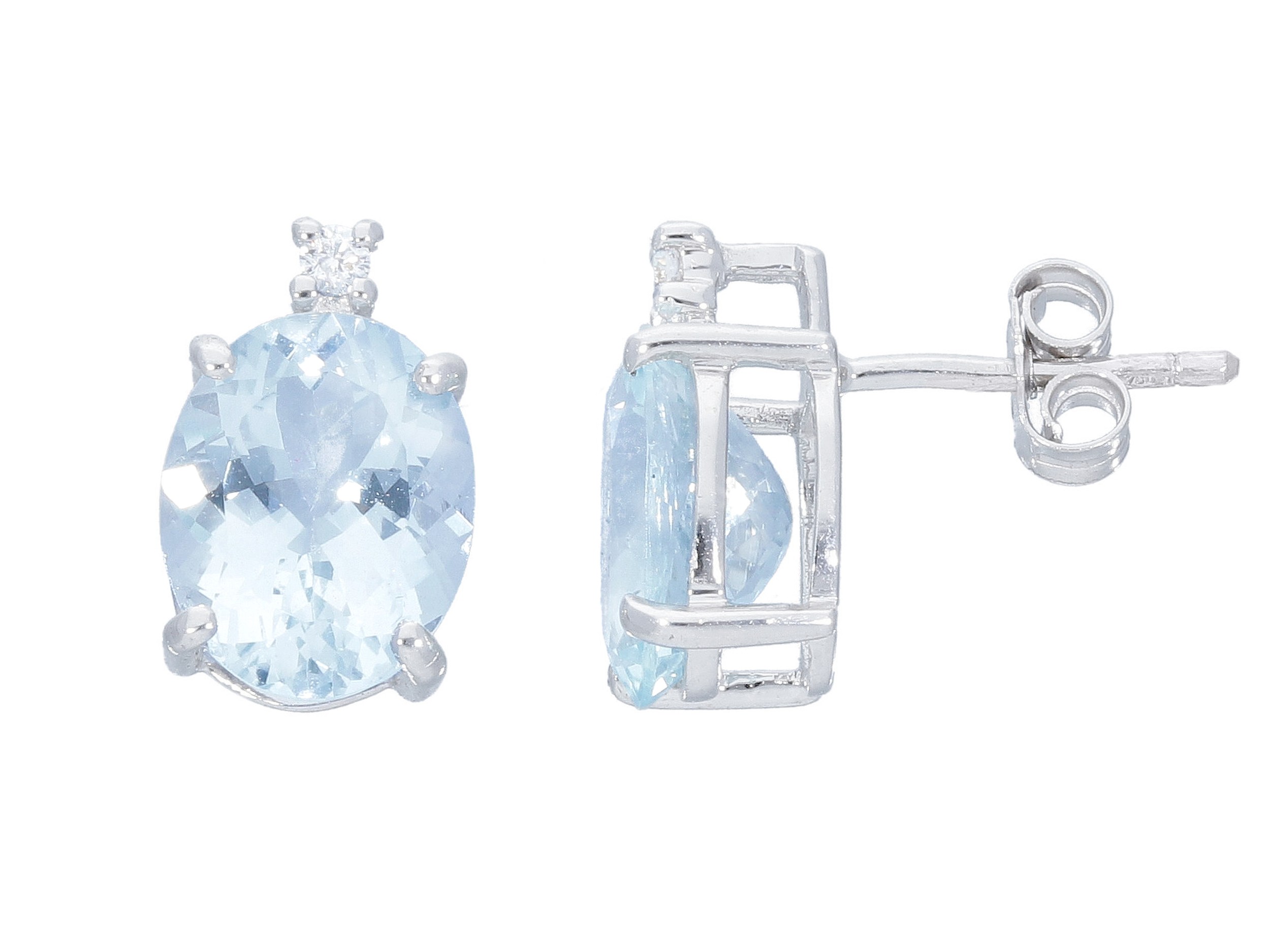 Orecchini Acquamarina Oro e Diamanti Art. CIP103477