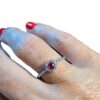 Anello rubino diamanti oro bianco CUORE art.AN2821R