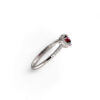 Anello rubino diamanti oro bianco CUORE art.AN2821R