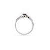 Anello rubino diamanti oro bianco CUORE art.AN2821R