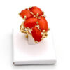 Ring with 925% silver coral Art. Anchorage6