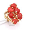 Ring with 925% silver coral Art. ANNCORARG5