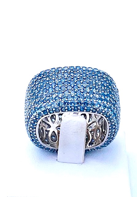 Ring square band silver 925% crystals Art.6225253AZ