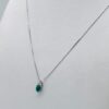IMG 0902 gioielleria palermo White Gold Emerald Diamond Pendant 750% Art.CD795-2