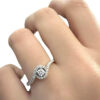 Anello solitario VORTICI  diamanti e oro 750% Art.AN3014