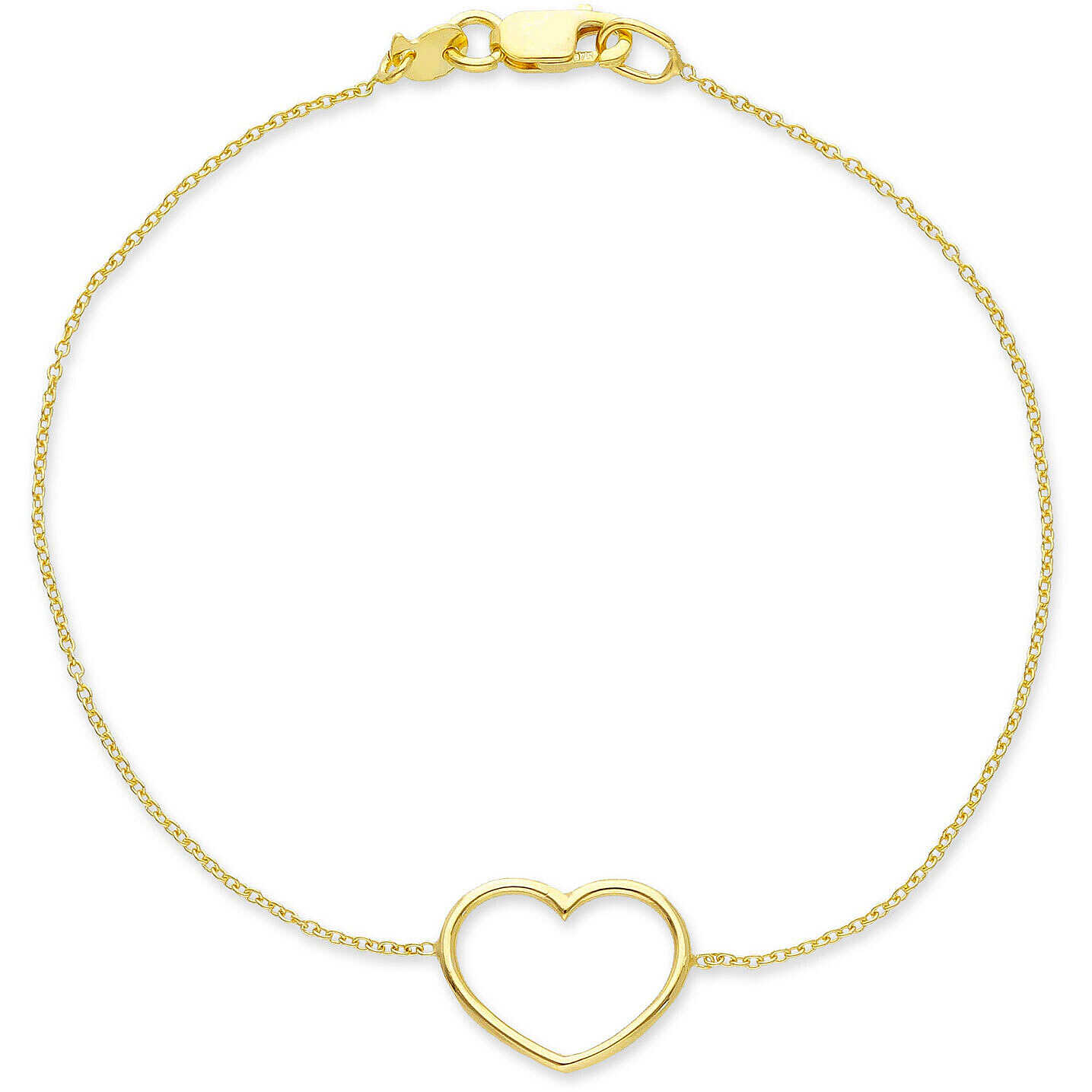 750% yellow gold heart bracelet art. BRCU01