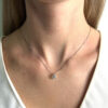 Aquamarine and diamonds round neck pendant Art. 103156