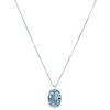 Aquamarine and diamonds round neck pendant Art. 103156