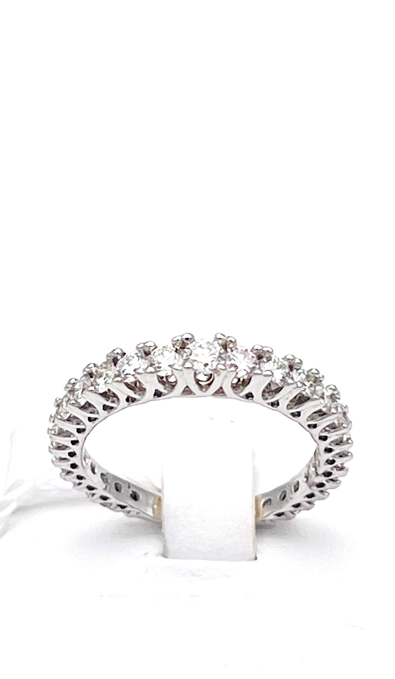 Anello veretta a giro oro bianco e diamanti EROS Art.AN2119-1