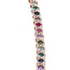 Bracciale tennis argento 925% rose e cristalli Rainbow Art. 625975