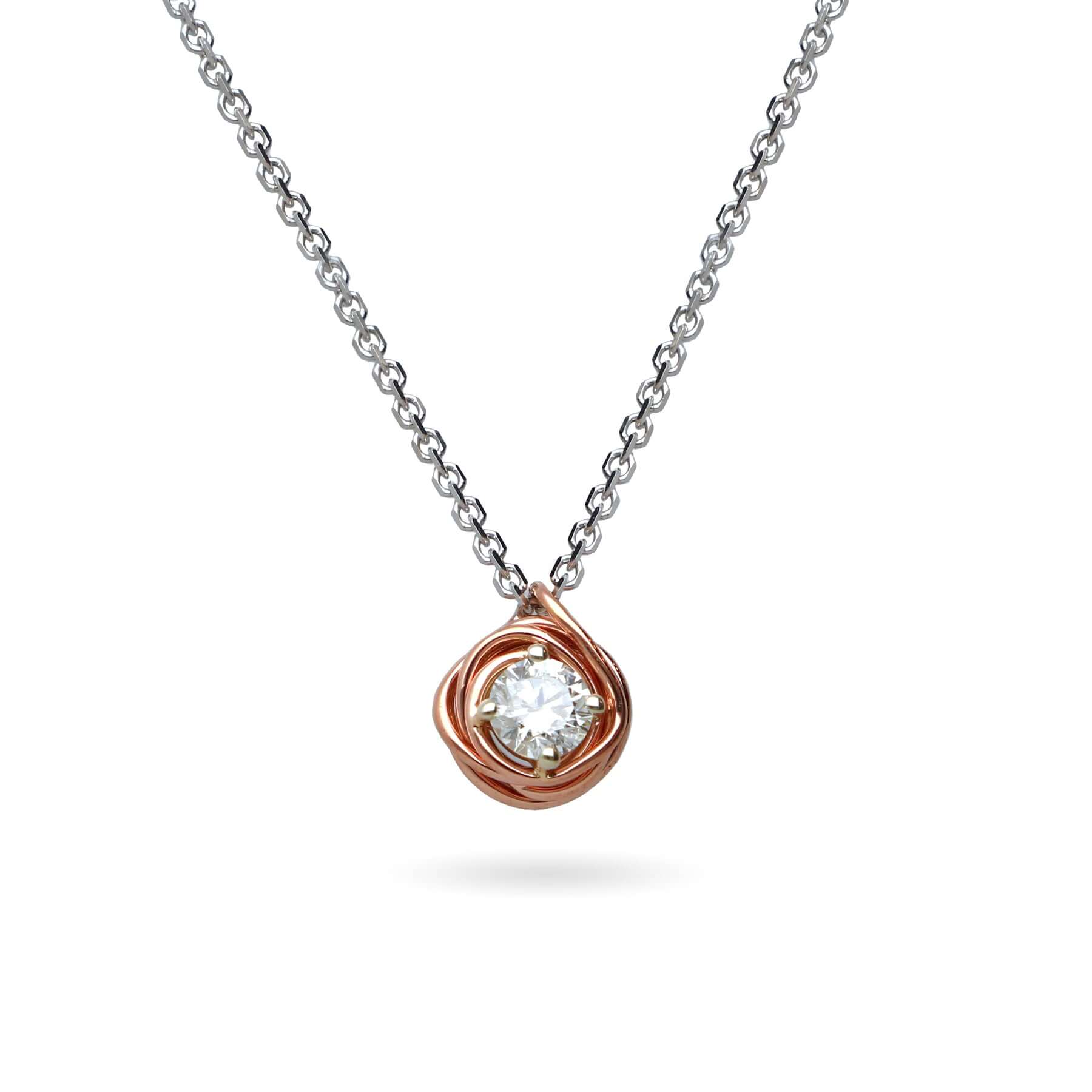 Girocollo Punto Luce Filodellavita  6 Fili in Oro Giallo 9kt con Diamante Colorless da 0,23ct Art. CA100BR-45