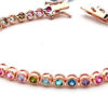 Bracciale tennis argento 925% rose e cristalli Rainbow Art. 625975