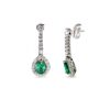 Gold emerald earrings 750% and diamonds Art. OR717