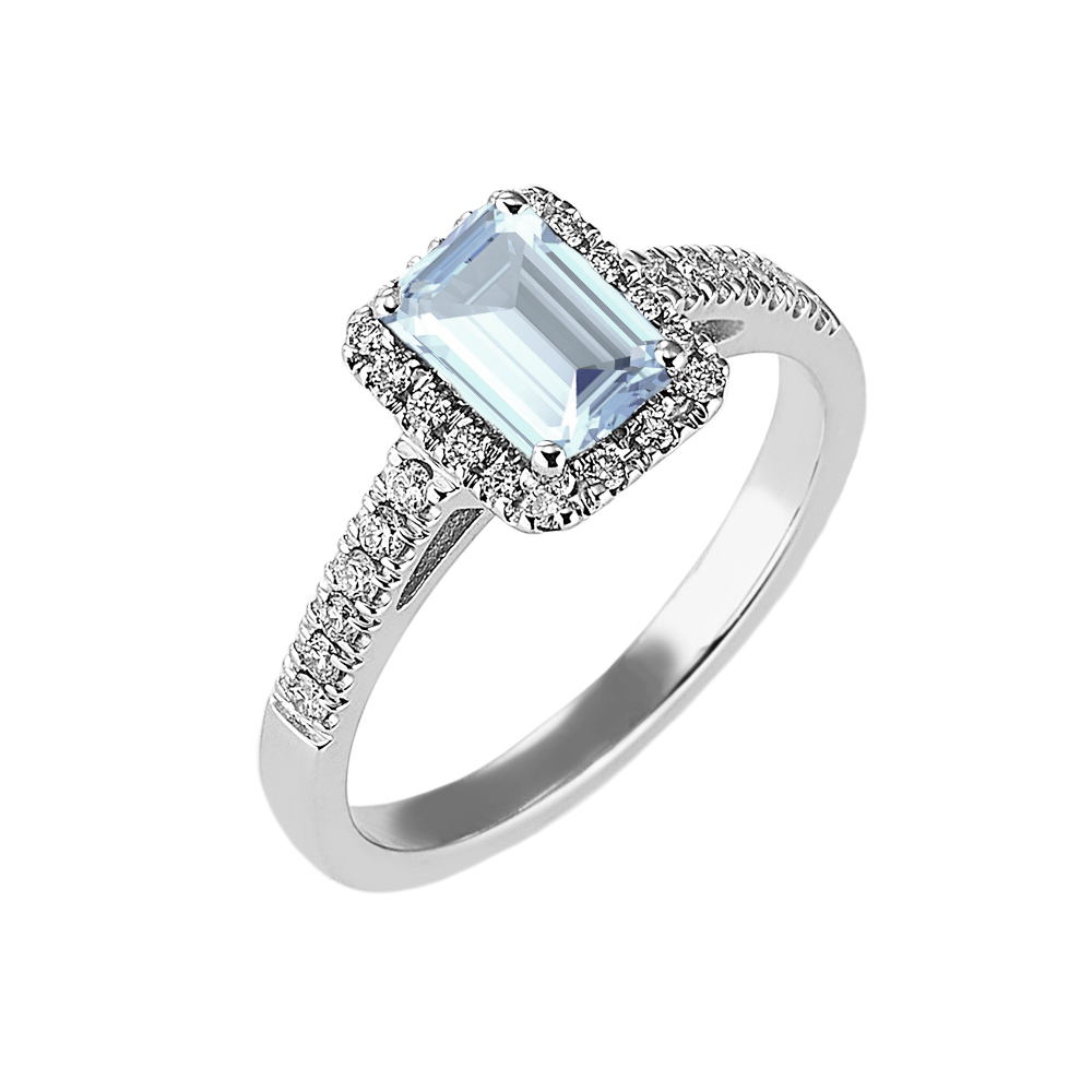 Anello acquamarina e diamanti BELLE EPOQUE Art.AN2971-1