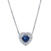 girocollo zaffiro diamanti cipolla dal 1950 gioielli palermo gioielleria palermo Gold Sapphire Pendant 750% and BELLE EPOQUE Diamonds Art.225831