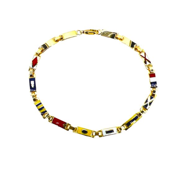 Bracelet gold nautical flags Art. BRBAND2