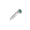Anello smeraldo diamanti oro bianco 750% CUORI art.AN2717-1