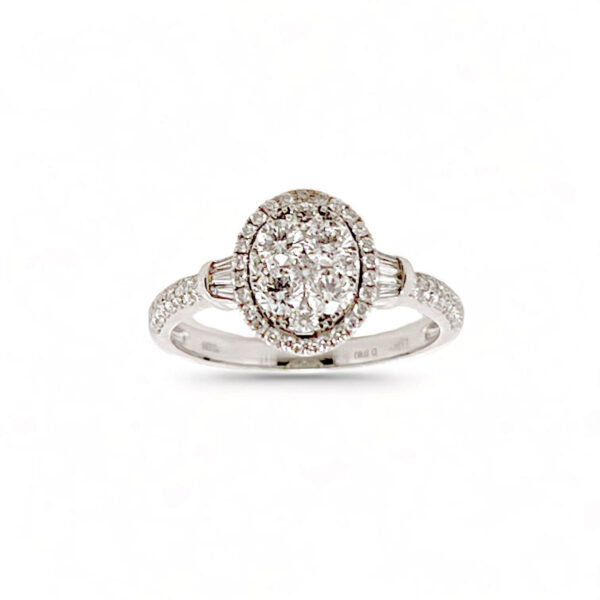 750% White Gold Diamond Solitaire Ring ART.70A1231