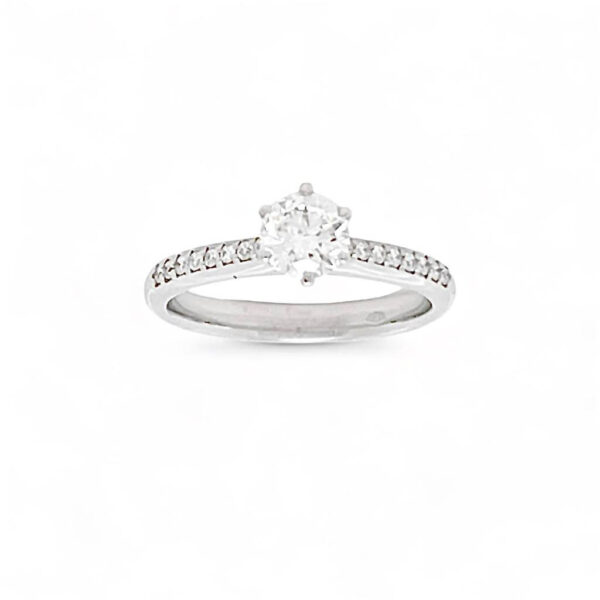 IGI Certified White Gold Diamond Solitaire Ring Art. AN1364