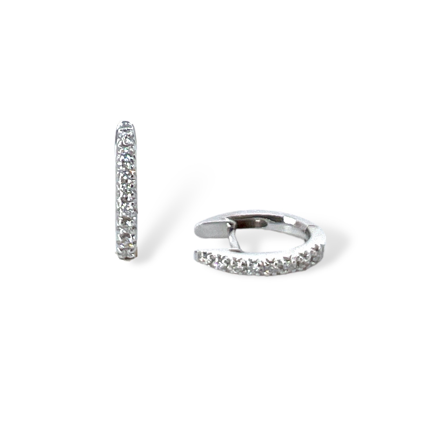 Orecchini a cerchio oro e diamanti Art. 3340/39