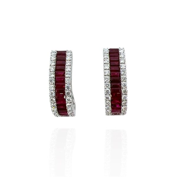 Ruby earrings white gold GEMS Art. 10A120F1510