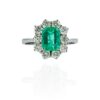 BON Art. AN578 Gold and Diamond Emerald Ring