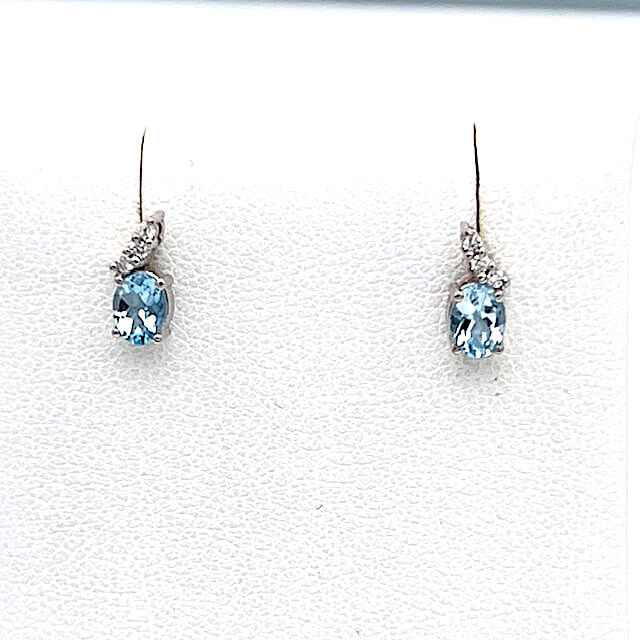 Orecchini acquamarina oro e diamanti GEMME Art. OR1023