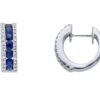 Diamond Blue and Gold Sapphire Earrings Belle Epoque Art. 242094
