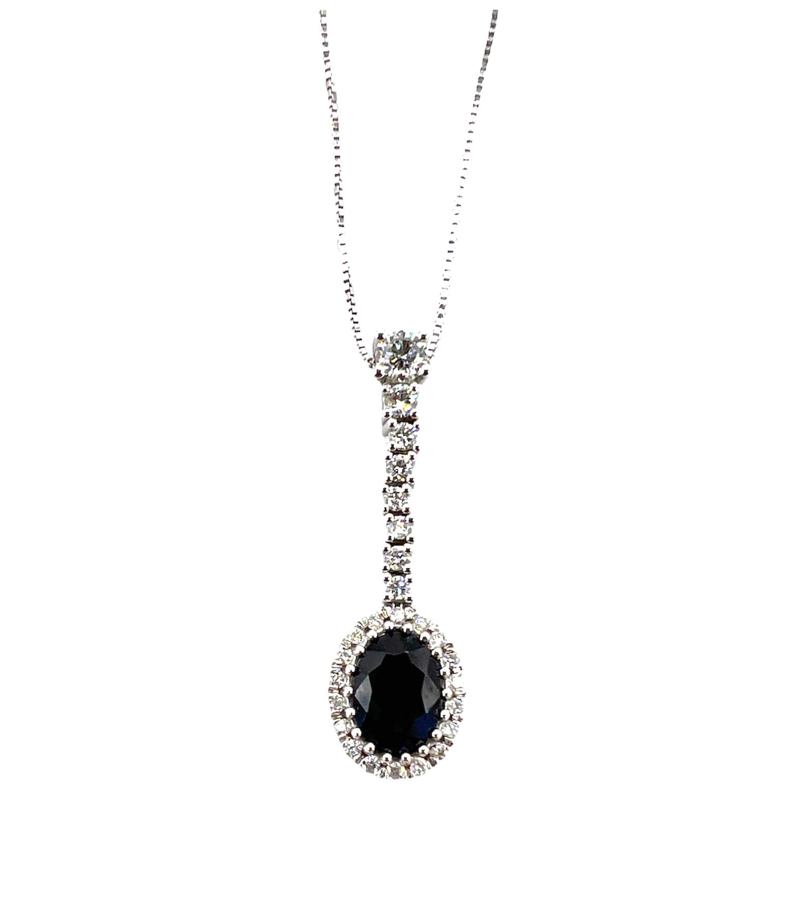 Pendente Zaffiro Oro e Diamanti BELLE EPOQUE Art. CD657