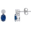 Sapphire Earrings Blue Gold and Diamonds Art. 122656