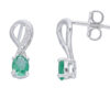 White Gold Emerald Earrings