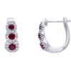 Ruby earrings in 750% gold and diamonds Art. 234406