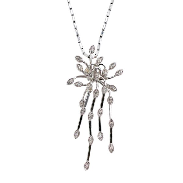 Collana con pendente di diamanti e oro bianco art. CHIMENTO1