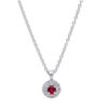 Gold Ruby and Diamonds Pendant Art.249693RB