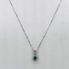 Emerald pendant white gold diamonds BON TON Art. CD909
