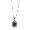White gold emerald pendant BON TON Art. CD359