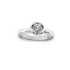 Anello solitario diamanti oro bianco TULIPANO Art. AN3051-11