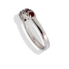 Anello veretta rubini diamanti oro bianco GEMME ART. AN1865