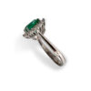 Emerald diamond and gold ring HEART art. AN2913