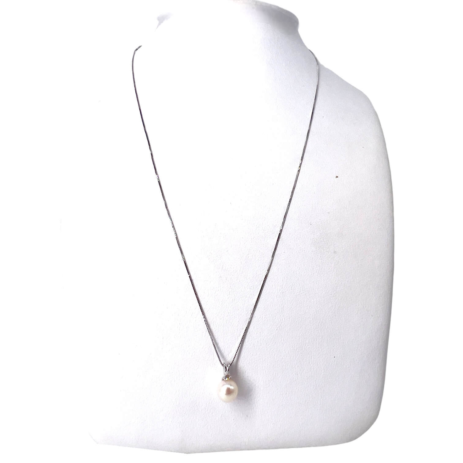 pendente perla oro diamanti cipolla dal 1950 gioiellieri palermo 1 gioielleria palermo Pearl pendant in gold and diamonds Art. CDP61-2