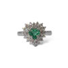 Anello con smeraldo taglio cuore e diamanti art.AN2267