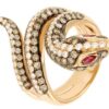 Anello Serpente in oro diamanti e rubini Art. R32688B-10